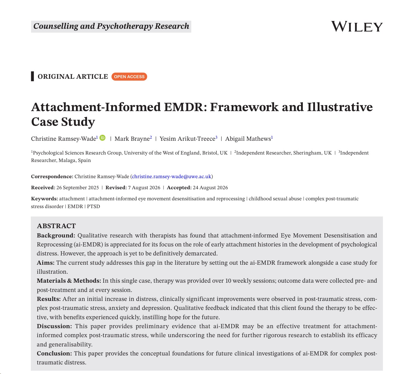 Attachment-Informed EMDR: Framework and Illustrative Case Study – EMDR ...